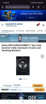 Brand new Haier washing machine front load
