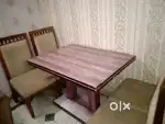 Sofa, glass table and dining table