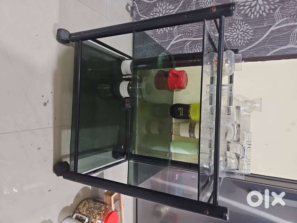 3-Tier Glass Storage Trolley/Stand for Sale