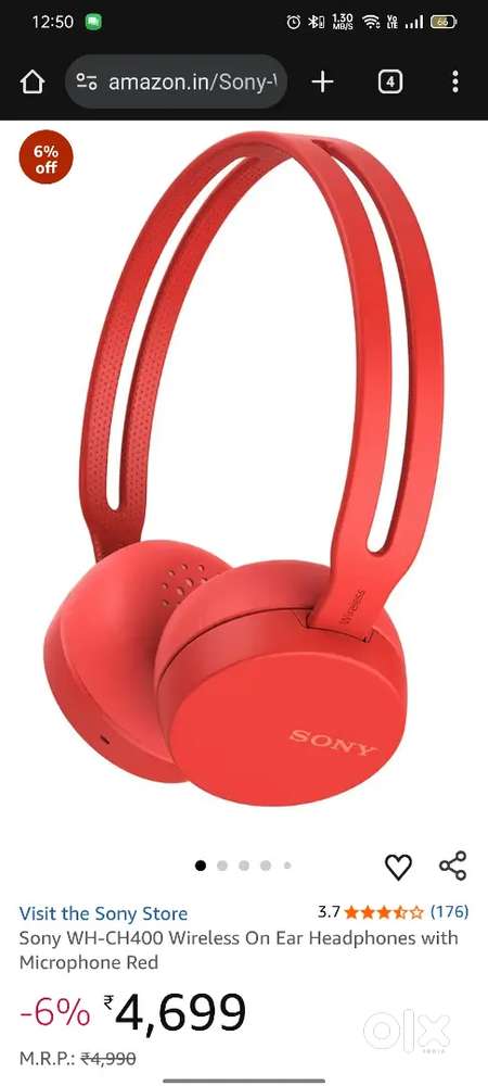 Sony Headphones With microphone in best condition clear sound good.