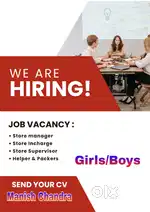 Full time job apply in helper store keeper supervisor  100% JOB HERE