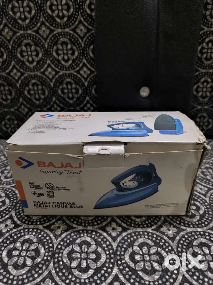 Bajaj Canvas Metallique Dry Iron Blue Model-440311 (1000W)