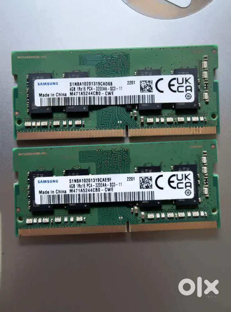 Samsung M471A5244CB0‑CWE 4GB x2 = 8GB kit option — From HP Laptop