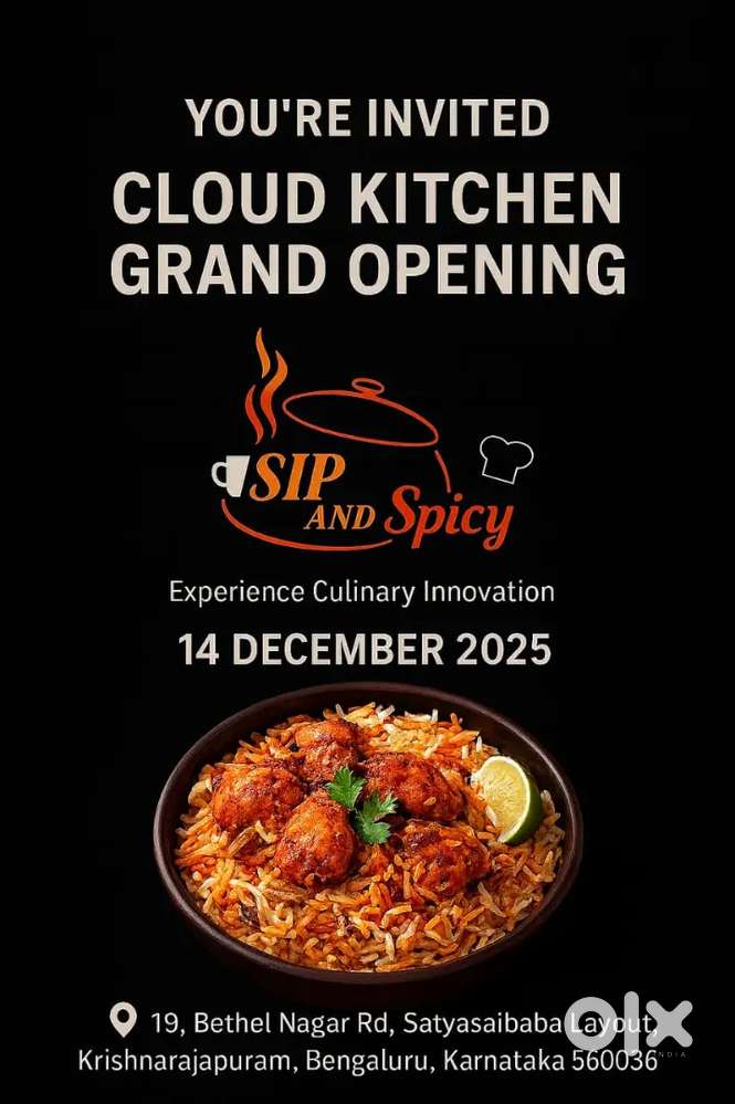 Need helper for cloud kitchen