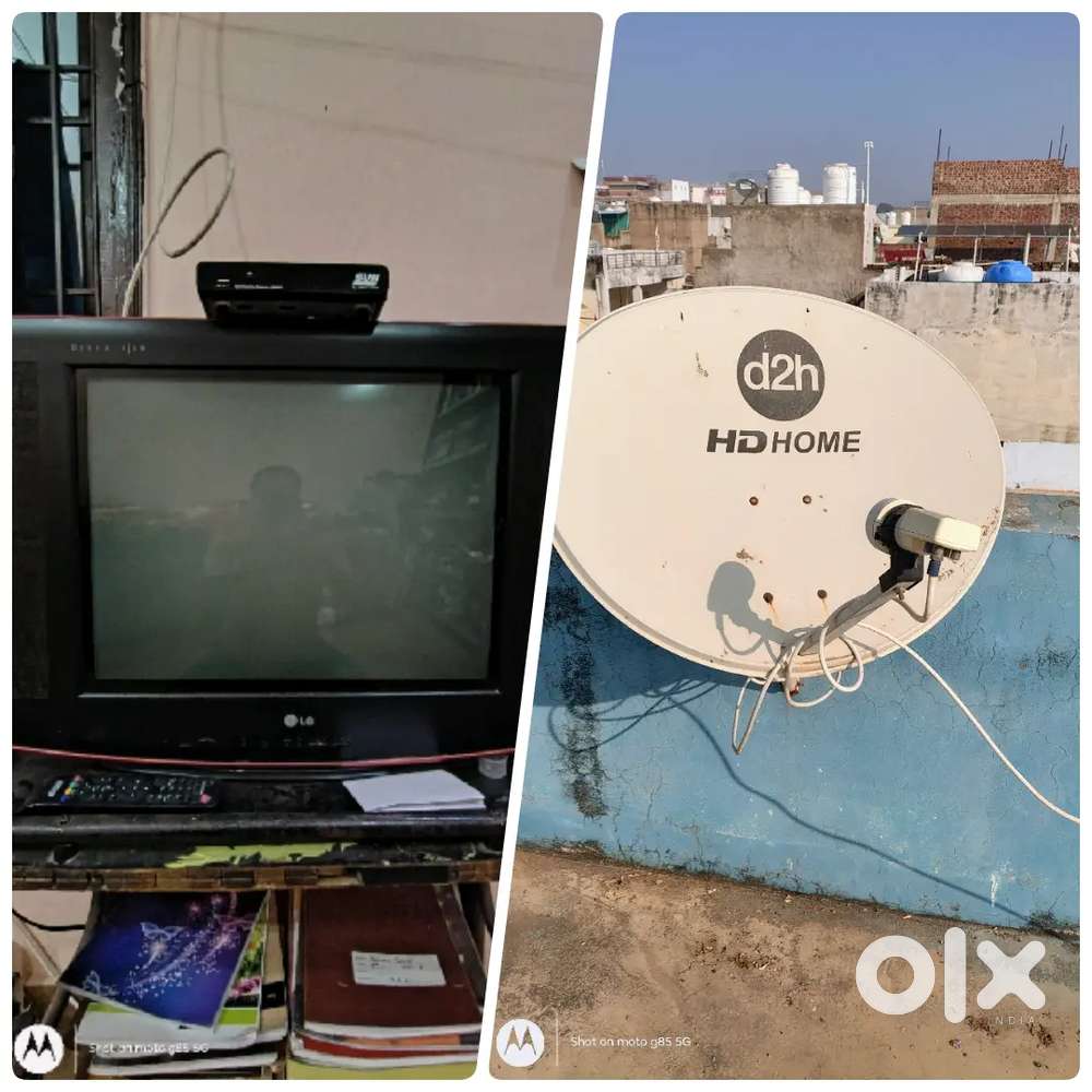 Lg ultra slim tv with chatri and setup box