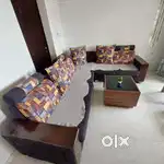 6 seater sofa with center table (urgent sale)