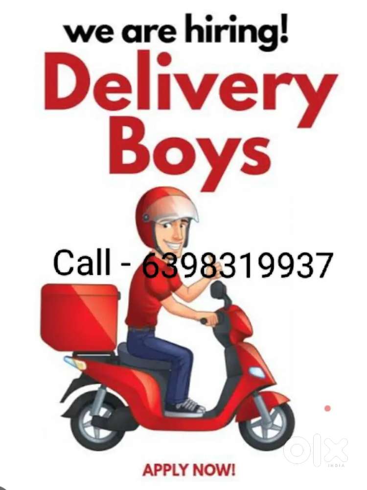 Dilivery Boy 8. - 12 A.M 4 hours work only