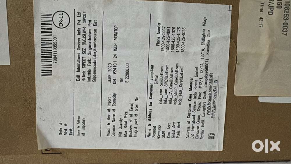 DELL P2419H 24 INCH MONITOR