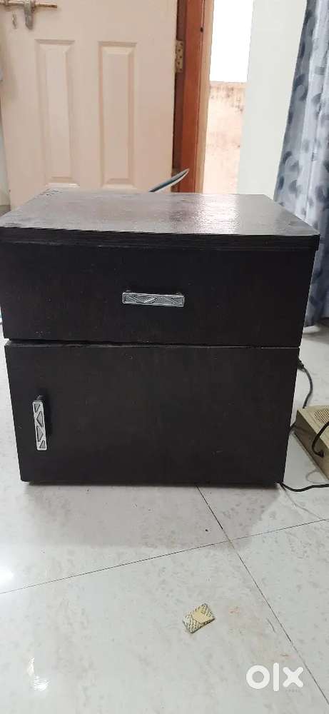 Cupboard with glass top, bed side table