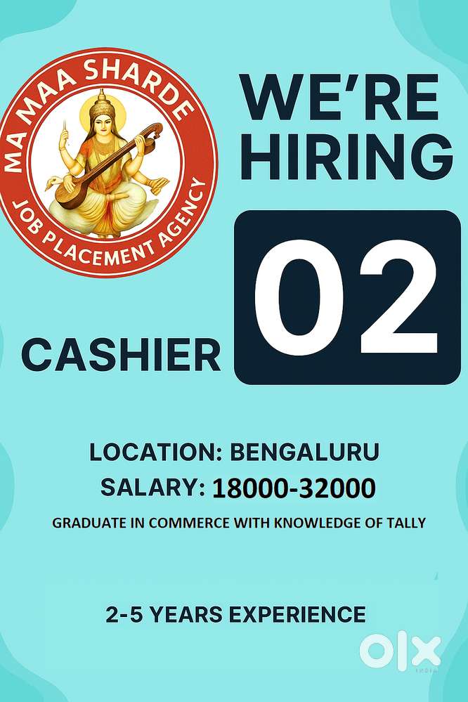 Urgently Required Accountant Cum Cashier For Bangaluru Location