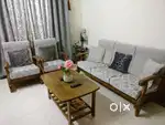 3 + 1 + 1 seater wooden Sofa with Composite foam and D'decor fabric