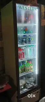 Glass door fridge