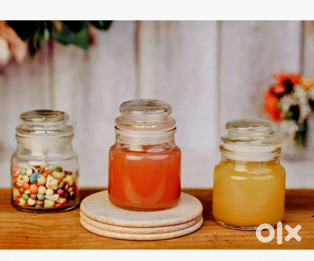 Set of 6 Clear Glass Storage Jars with Lids – Elegant & Versatile