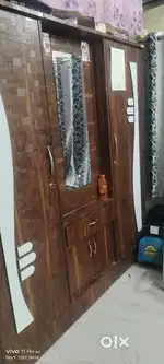 Bed and wardrobe