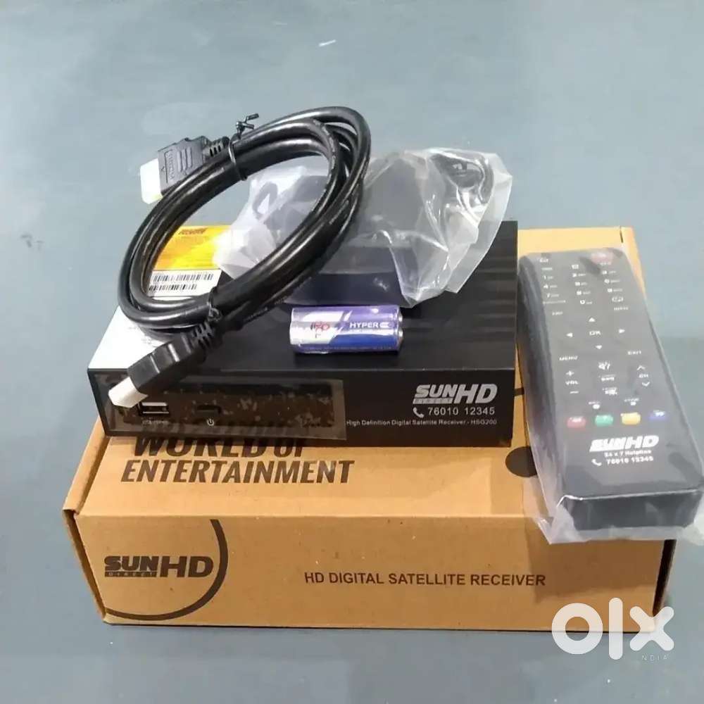 Sun direct HD set up box all free with dish antenna