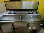 makeline counter with sub zero fridge