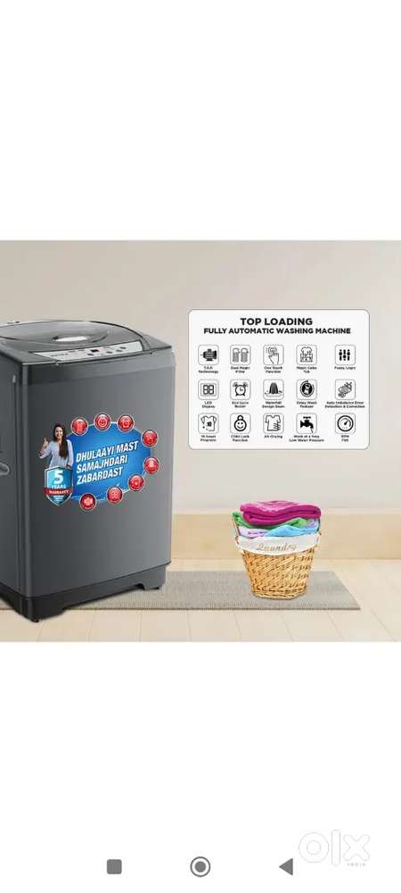BRAND NEW INTEX 7.5 KG FULLY AUTOMATIC WASHING MACHINE ONLY ₹7500/-