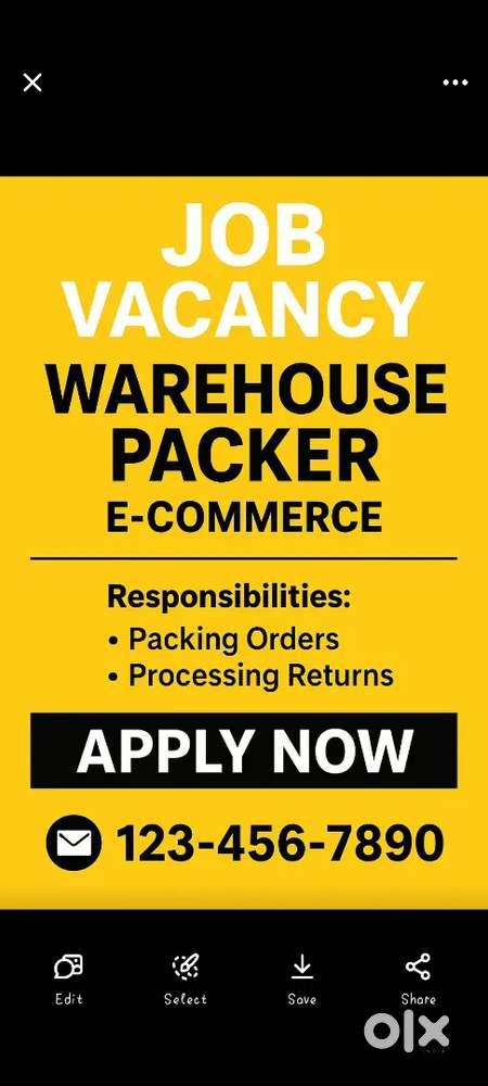 For Female and male E-Commerce Packing Staff /