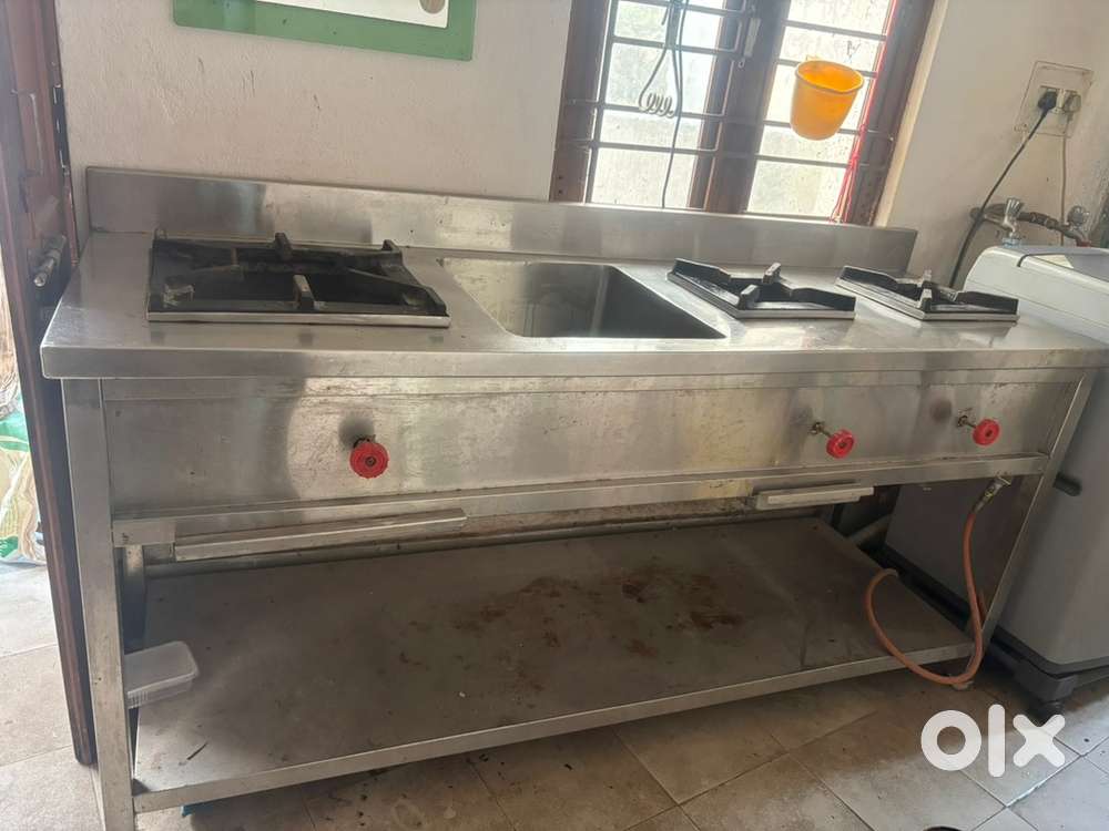 3LPG Stainless steel three burner range for restaurant