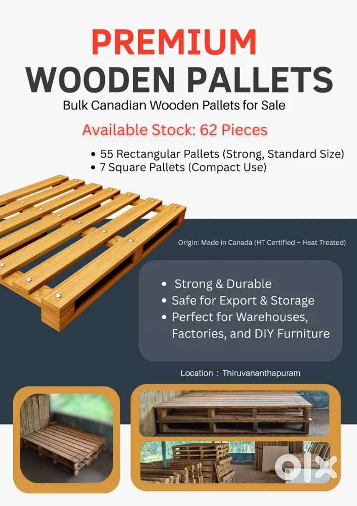 Imported Canadian Wooden Pallets – Heat Treated (HT) – Bulk Sale
