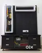 Wooden TV Cabinet/Unit with Glass Showcase & Drawers