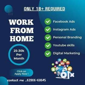 If you want to do work from home contact me...