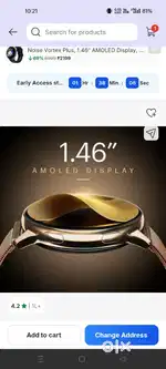 noise vertex plus blutooth call smart watch with Bill Box in warranty