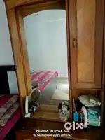 Solid Wood Dressing Table with mirror and storage