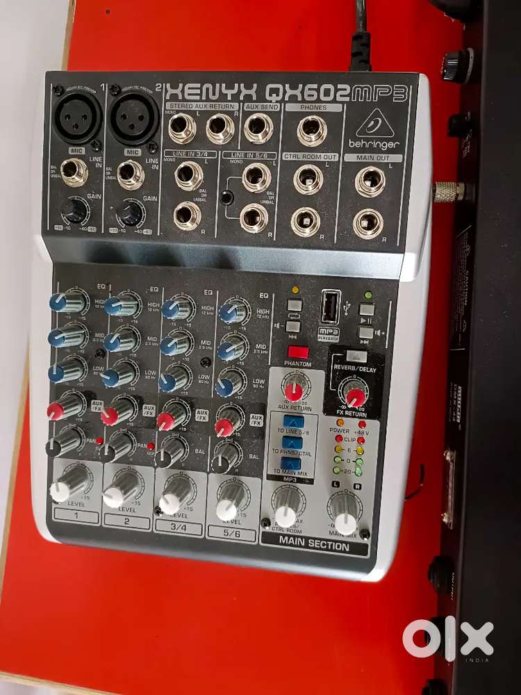 Behringer XENYX QX602MP3 6 Channel Mixer with MP3 Player For Sale