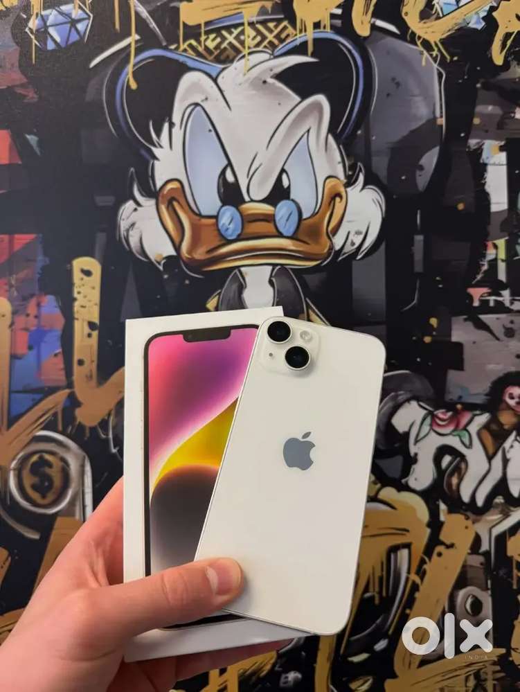 Selling my 4 months old I phone 14 in white colour/.Need urgent money