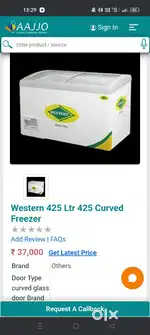 Western 425 litre deep freezer