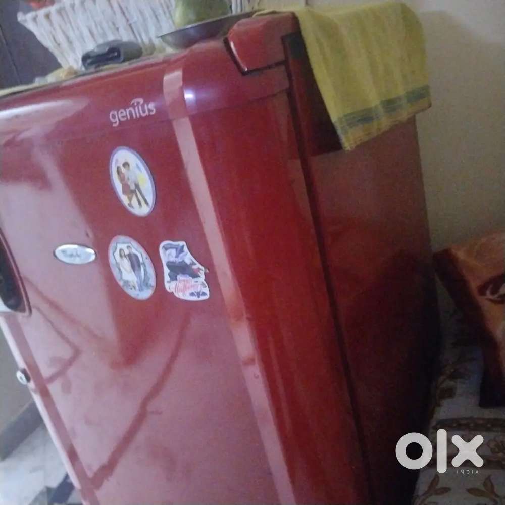 165 lit well condition dark red colour fridge