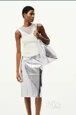 Holographic pencil skirt