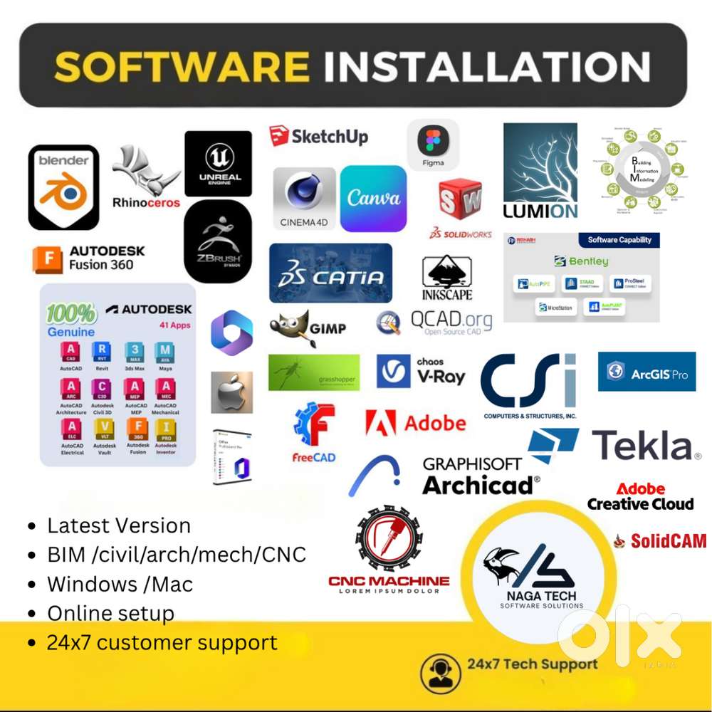 Software Installation for Engineers /BIM/Structral Rs. 499/-