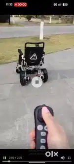 Electric wheelchair with auto fold