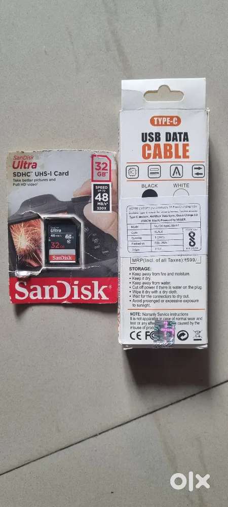 32 GB SD MEMORY CARD, 450W POWER SUPPLY, TYPE C USB CHARGING CABLE
