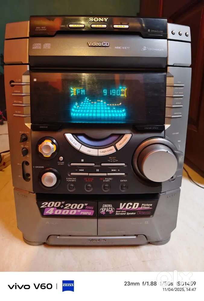 SONY VX77 UNIT FM AUX 1 SIDE CASSETTE WORKING CONDITION 4000WATTS