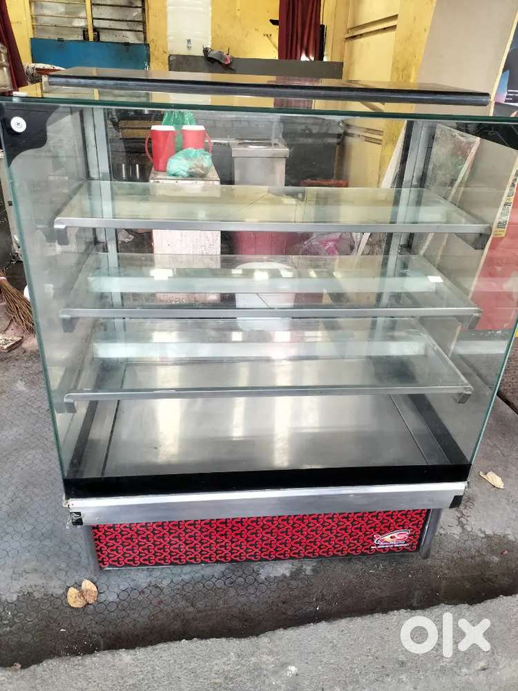 Glass display counter for shops