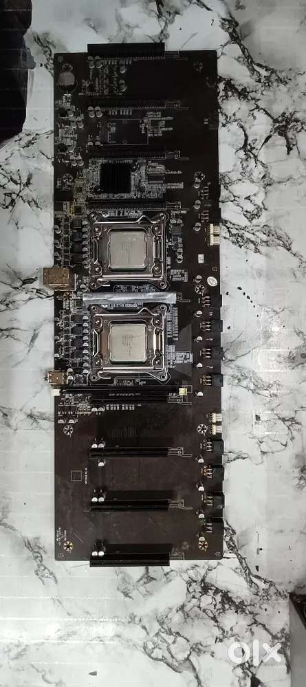 Mining Motherboard. With Dual Xeon Processor E5 2620 V2. 8 Gpu Support