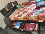 King size cot with head, bottom and side storages in bangalore