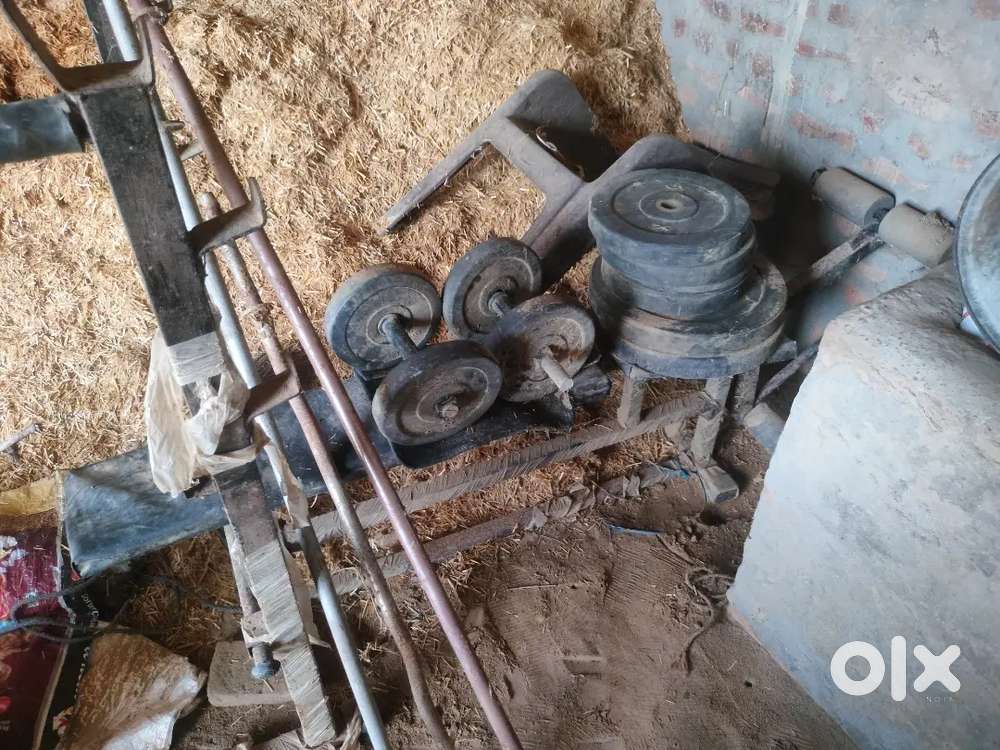 Gym set- weight 50kg , 3 rod ,01 Bench press,2 double rod