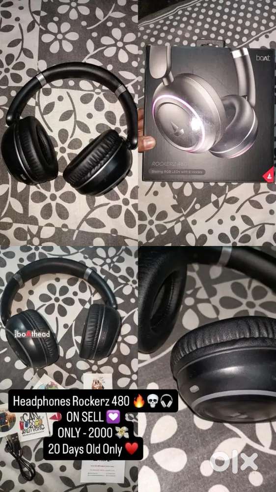 Boat rockerz 480 w/ Beast mode, RGB LEDs (6 light modes)