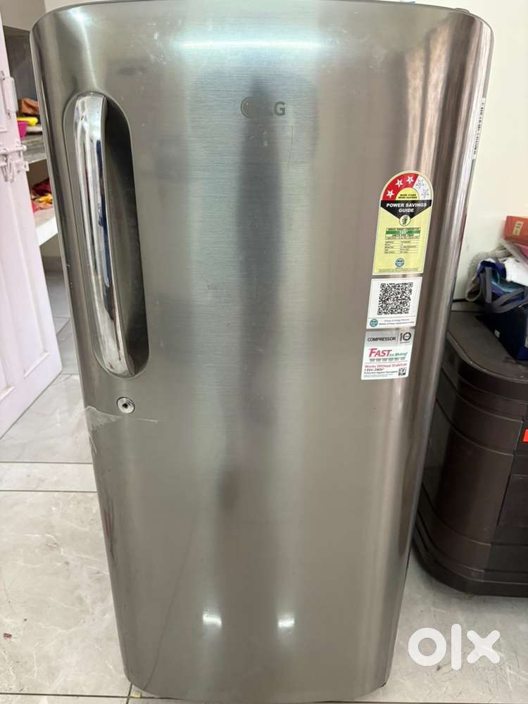 LG Single Door Fridge- 4 month used with Bill (New Condition Silver )