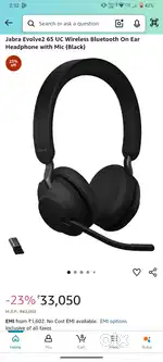 Jabra Evolve2 65 and Acer travelmate laptop