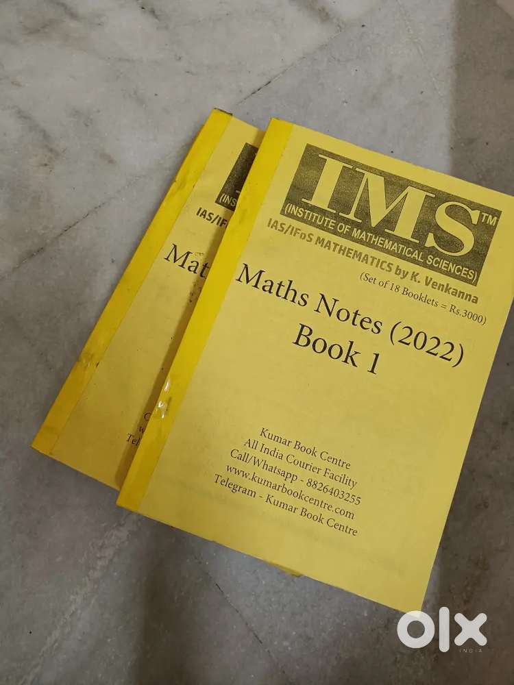 IMS Maths UPSC optional complete notes + Vajiram Recitals