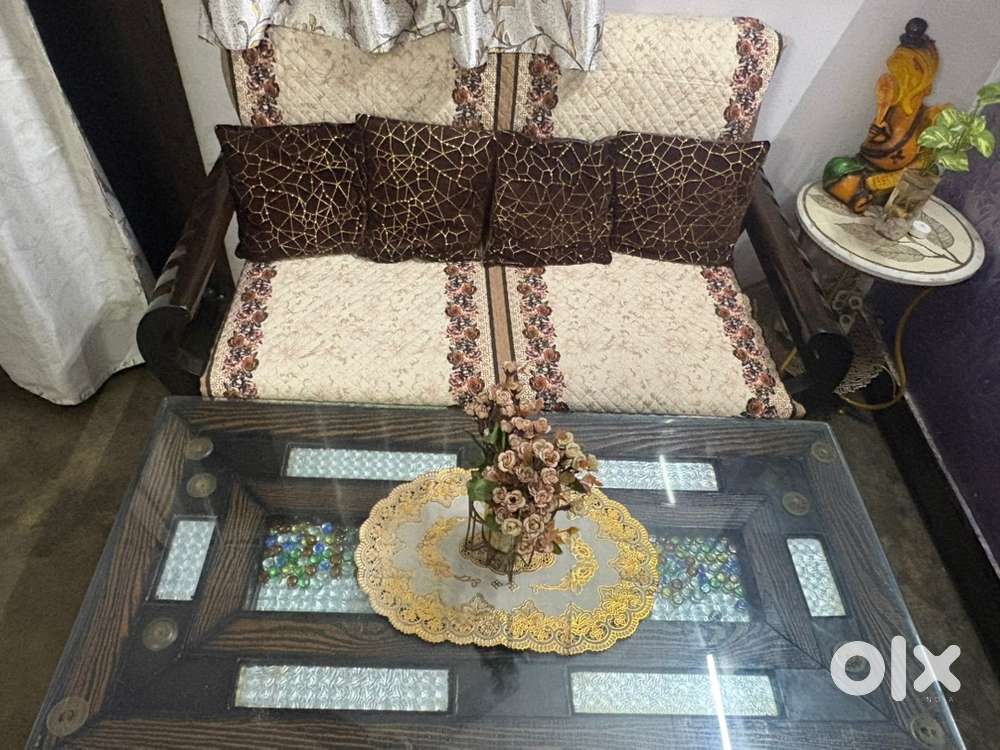 Wodden centre table with Couch