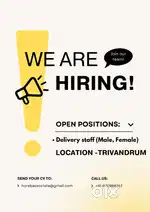 Wanted Delivery staff for a reputed E-commerce firm.