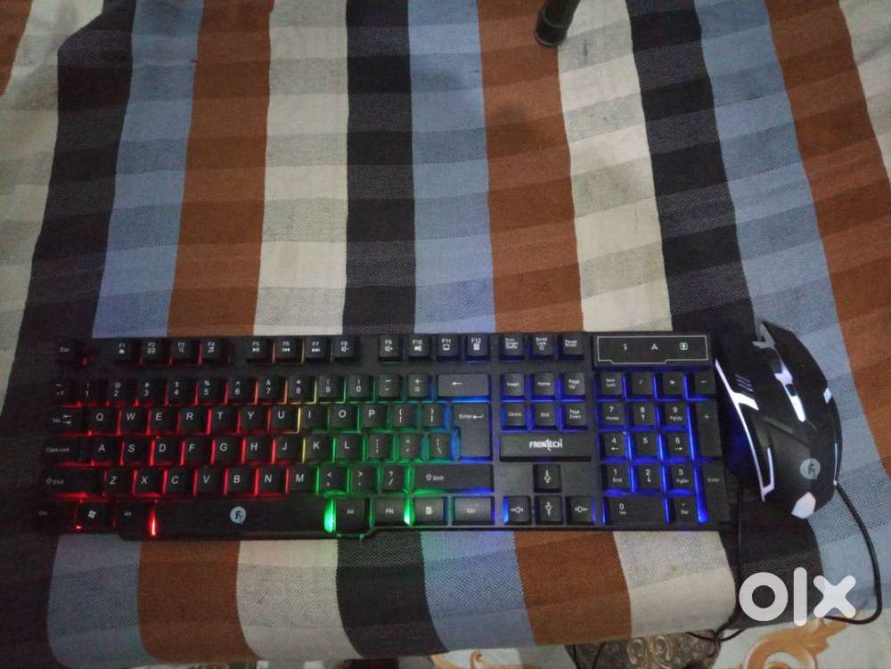 Frontech gaming combo kit with RGB rainbo lighting and usb hub