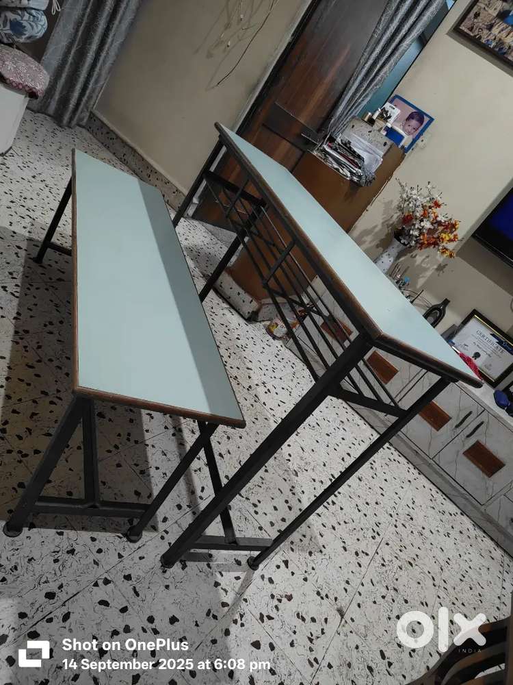 6 pair of Benches and tables  for tutions