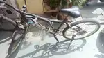 Black coloured bicycle